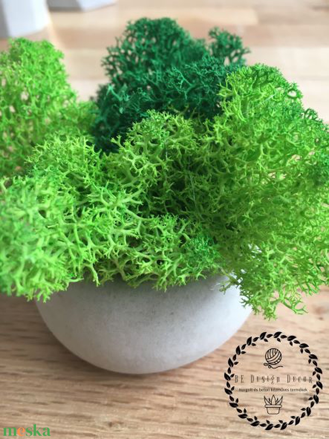 Beton mini kaspó zuzmóval - otthon & életmód - dekoráció - virágdísz és tartó - cserép & kaspó - Meska.hu