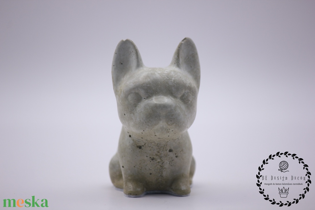 Beton francia bulldog - otthon & életmód - dekoráció - dísztárgy - Meska.hu