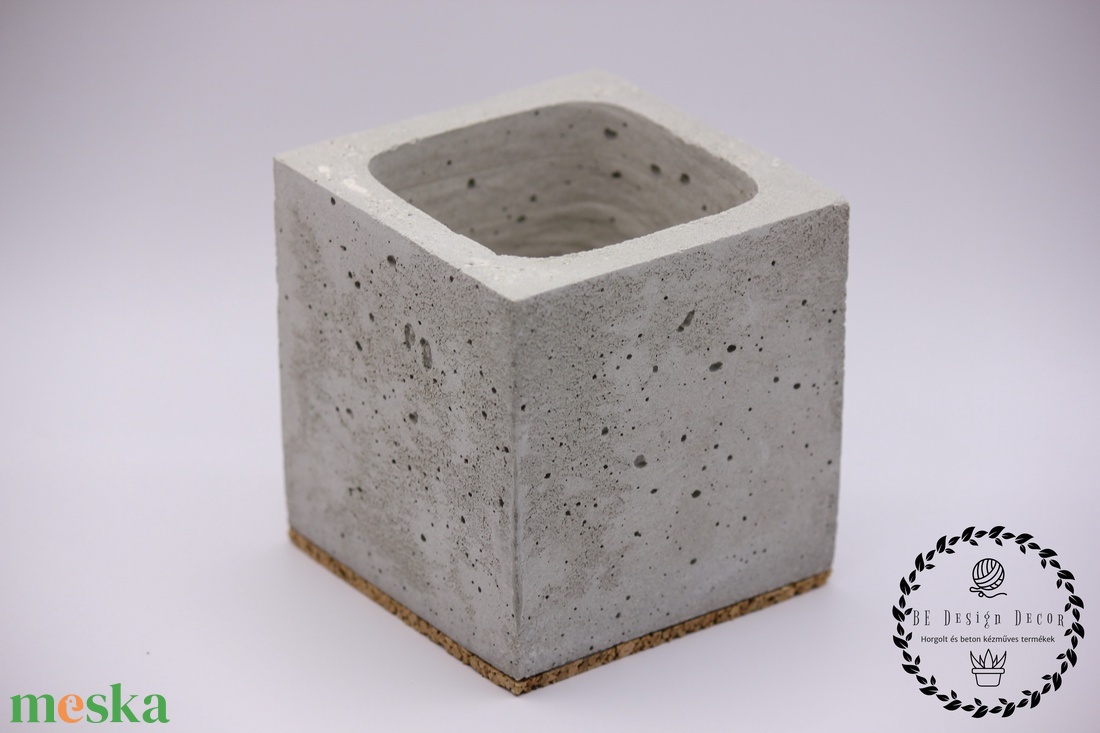 Beton kaspó - otthon & életmód - dekoráció - virágdísz és tartó - cserép & kaspó - Meska.hu