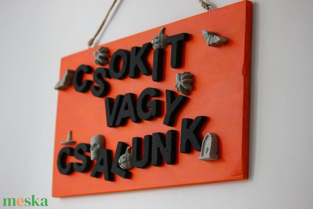Csokit vagy Csalunk Dekorkép - otthon & életmód - dekoráció - halloween - halloweeni dekoráció - Meska.hu