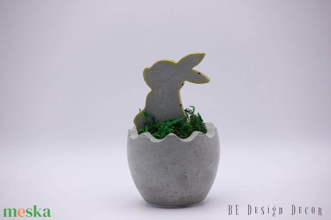 Natúr beton húsvéti dekoráció - ünnepi díszek, dekorációk - húsvéti díszek és dekorációk - húsvéti asztaldíszek - Meska.hu