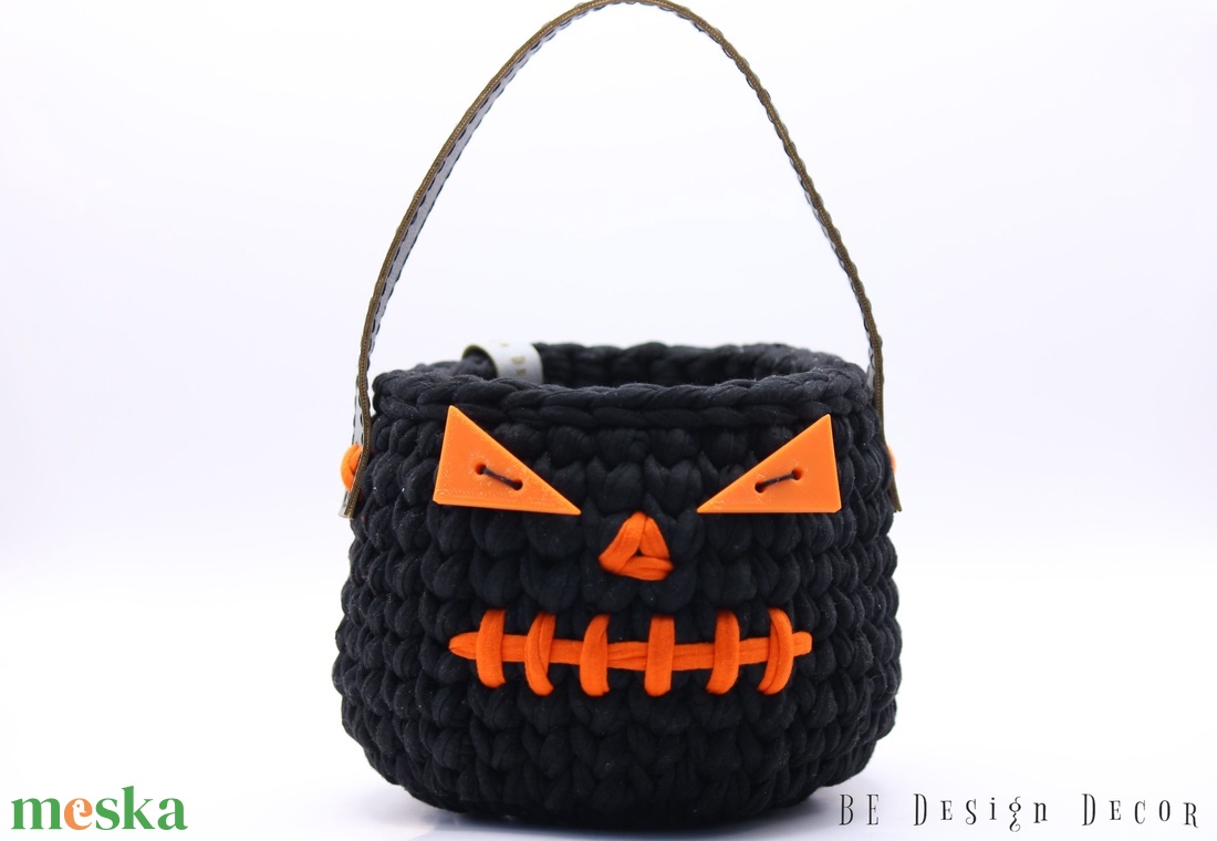 Horgolt halloween kosár - otthon & életmód - dekoráció - halloween - halloweeni dekoráció - Meska.hu Horgolt halloween kosár - otthon & életmód - dekoráció - halloween - halloweeni dekoráció - Meska.hu