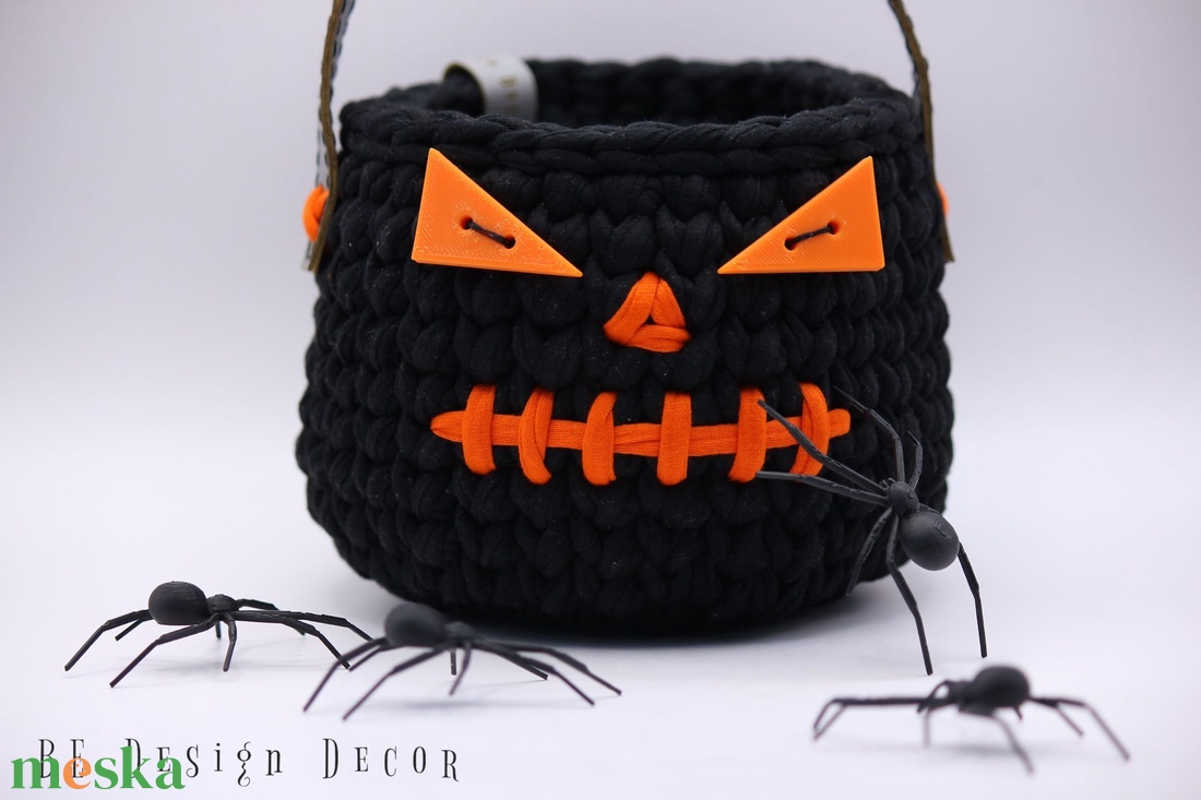 Horgolt halloween kosár - otthon & életmód - dekoráció - halloween - halloweeni dekoráció - Meska.hu Horgolt halloween kosár - otthon & életmód - dekoráció - halloween - halloweeni dekoráció - Meska.hu