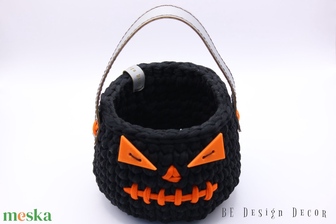 Horgolt halloween kosár - otthon & életmód - dekoráció - halloween - halloweeni dekoráció - Meska.hu Horgolt halloween kosár - otthon & életmód - dekoráció - halloween - halloweeni dekoráció - Meska.hu