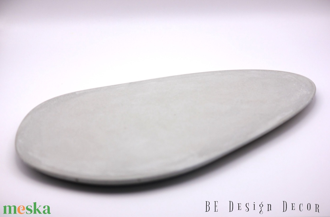 Csepp natúr beton dekor tál - otthon & életmód - dekoráció - asztal és polc dekoráció - dekorációs tál, tartó - Meska.hu