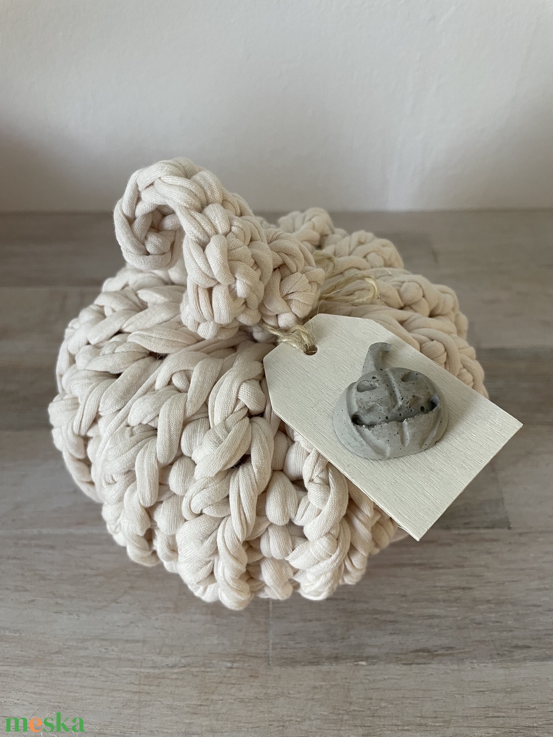 Horgolt halloween tök vajszín - otthon & életmód - dekoráció - halloween - halloweeni tök - Meska.hu