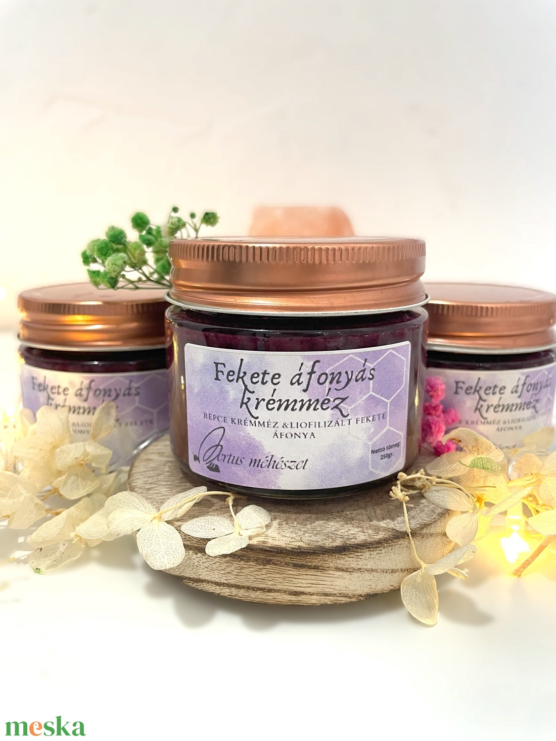 Fekete áfonyás krémméz 250g - élelmiszer - méz & propolisz - Meska.hu Fekete áfonyás krémméz 250g - élelmiszer - méz & propolisz - Meska.hu