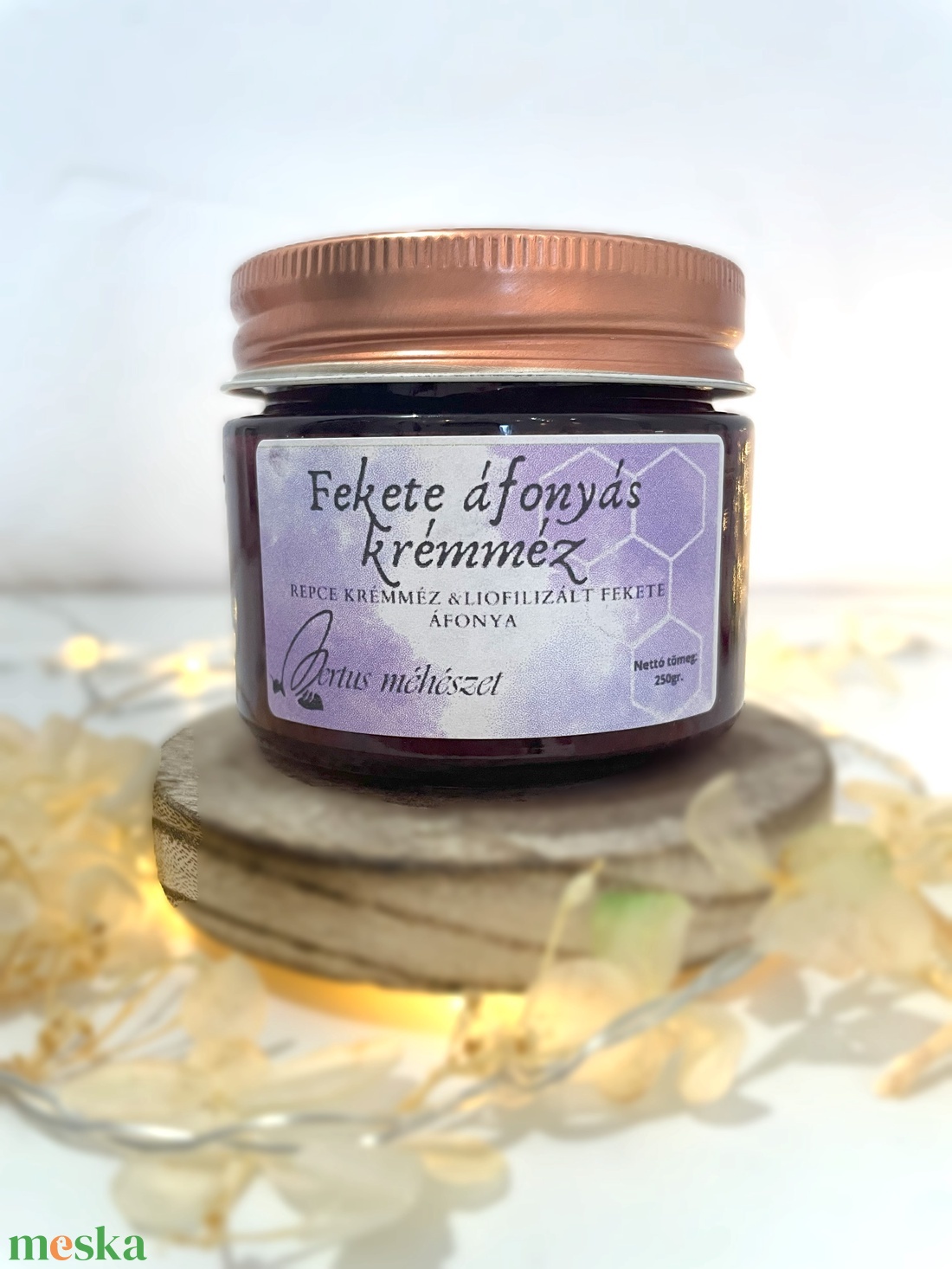 Fekete áfonyás krémméz 250g - élelmiszer - méz & propolisz - Meska.hu Fekete áfonyás krémméz 250g - élelmiszer - méz & propolisz - Meska.hu