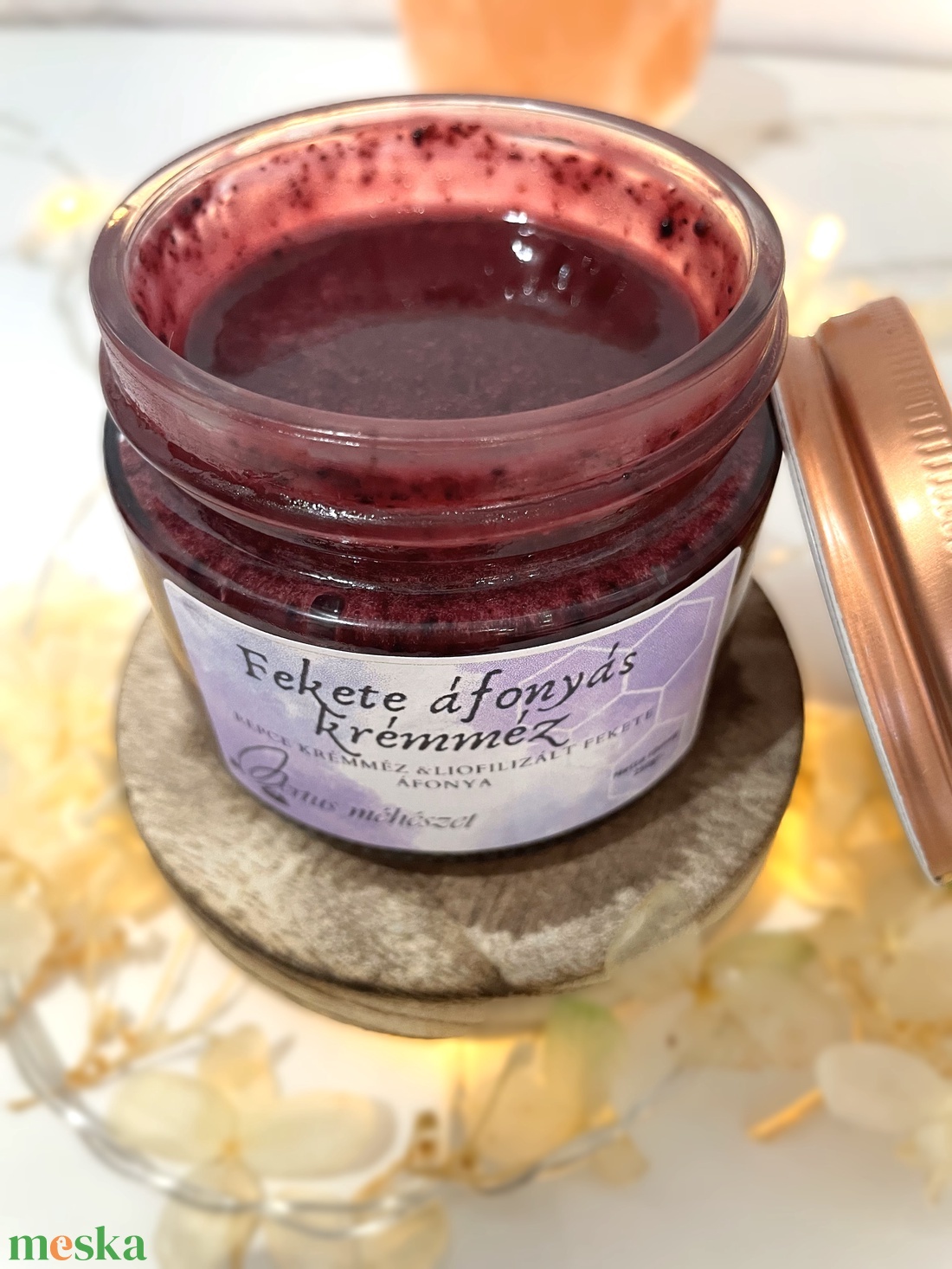 Fekete áfonyás krémméz 250g - élelmiszer - méz & propolisz - Meska.hu Fekete áfonyás krémméz 250g - élelmiszer - méz & propolisz - Meska.hu