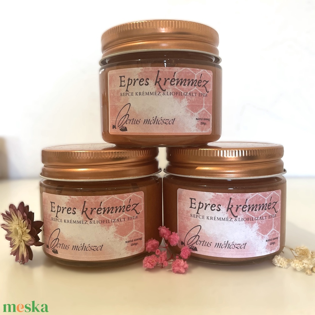 Epres krémméz 250g - élelmiszer - méz & propolisz - Meska.hu Epres krémméz 250g - élelmiszer - méz & propolisz - Meska.hu