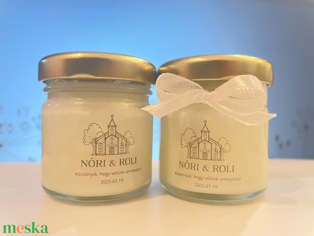 Szójaviasz Gyertya Esküvői Köszönetajándék - 40 ml - esküvő - emlék & ajándék - köszönőajándék - Meska.hu
