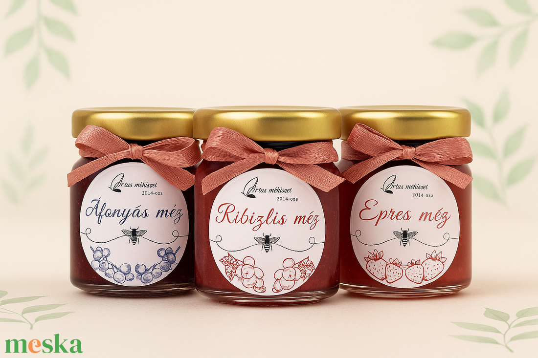 Ízesített Mézes Esküvői/Céges Köszönetajándék/Köszönőajándék/Ajándék- 40 ml - esküvő - emlék & ajándék - köszönőajándék - Meska.hu