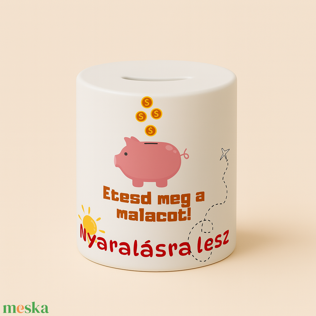Egyedi persely  Etesd meg a malacot! Nyaralásra lesz - otthon & életmód - dekoráció - asztal és polc dekoráció - persely - Meska.hu