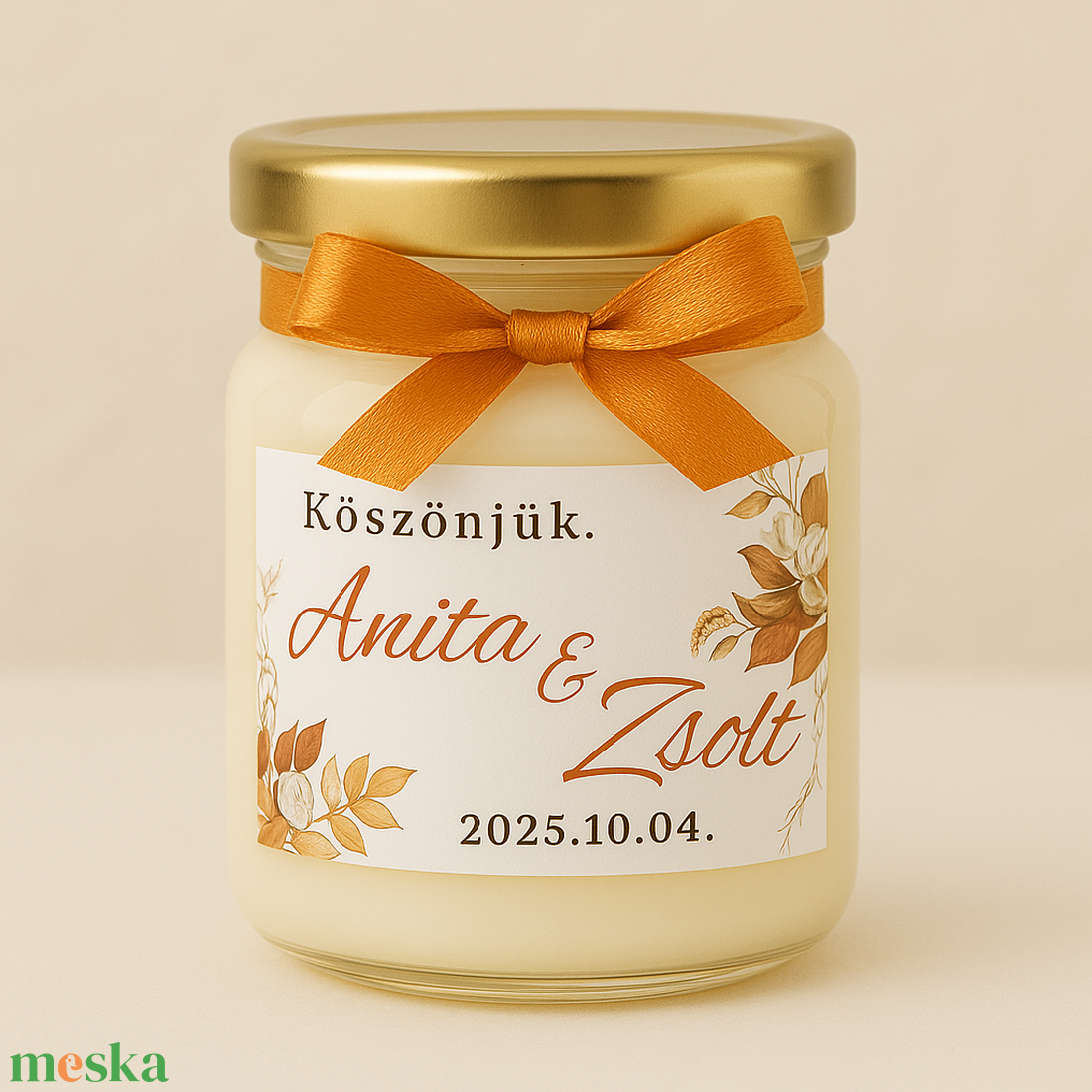 Szójaviasz Gyertya Esküvői Köszönetajándék - 40 ml - esküvő - emlék & ajándék - köszönőajándék - Meska.hu