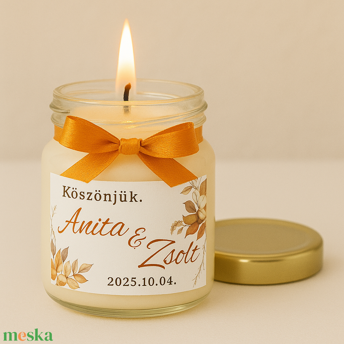 Szójaviasz Gyertya Esküvői Köszönetajándék - 40 ml - esküvő - emlék & ajándék - köszönőajándék - Meska.hu