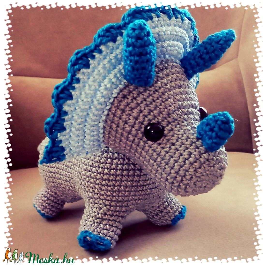 Triceratops dínó - játék & sport - plüssállat & játékfigura - más figura - Meska.hu Triceratops dínó - játék & sport - plüssállat & játékfigura - más figura - Meska.hu