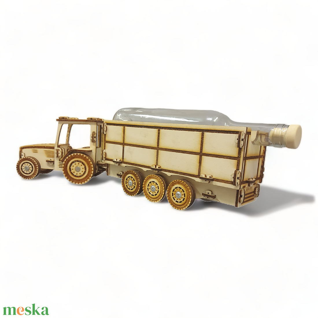 Traktor pálinkás pótkocsival 4 db pohárral 1 db 0,5 l pálinkás üveggel (Pálinka nélkül) - élelmiszer - alkoholos italok - Meska.hu