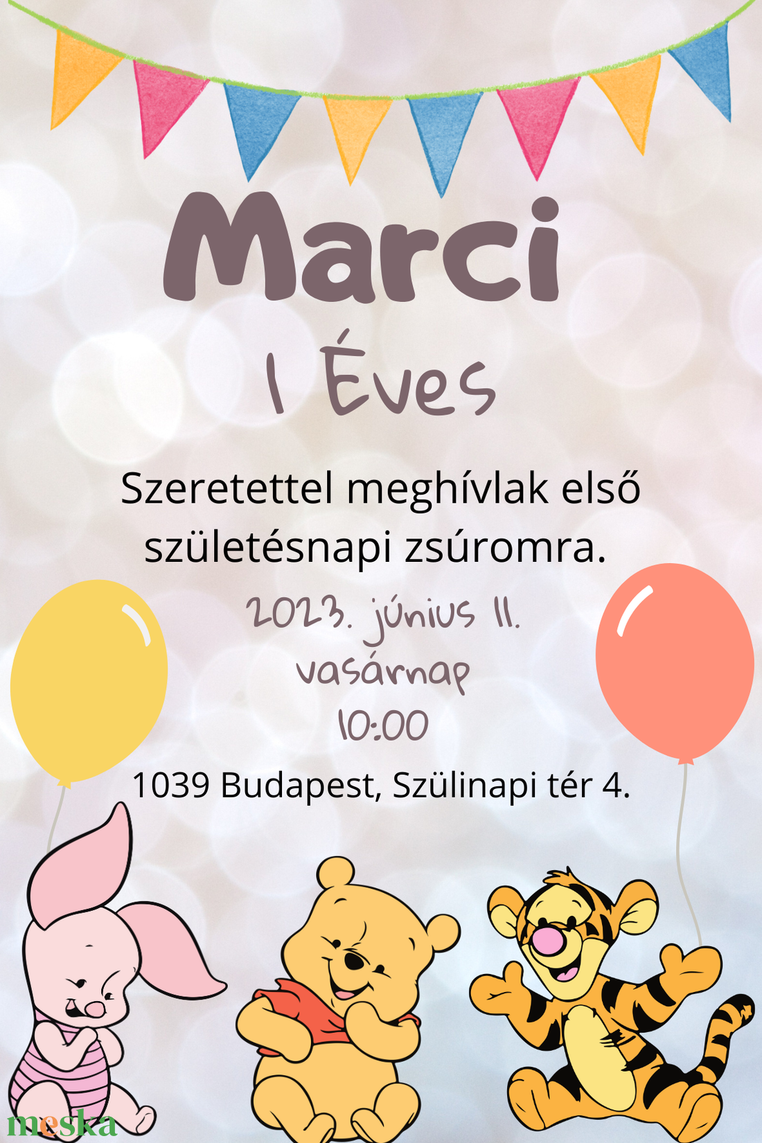 Születésnapi meghívó Micimackó - otthon & életmód - papír, írószer - Meska.hu Születésnapi meghívó Micimackó - otthon & életmód - papír, írószer - Meska.hu