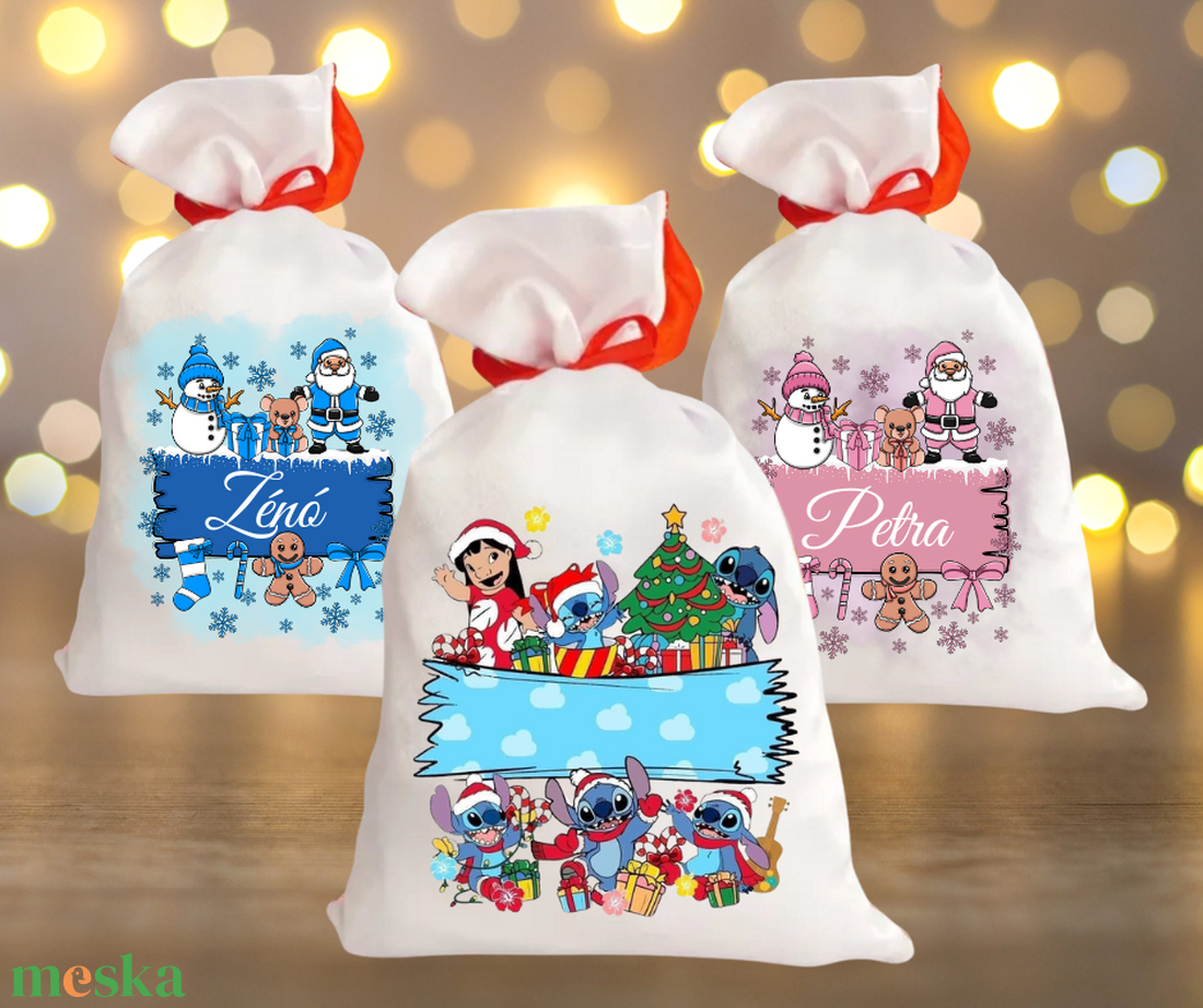 Egyedi mikulás zsákok - karácsony - mikulás - mikulás zsák - Meska.hu