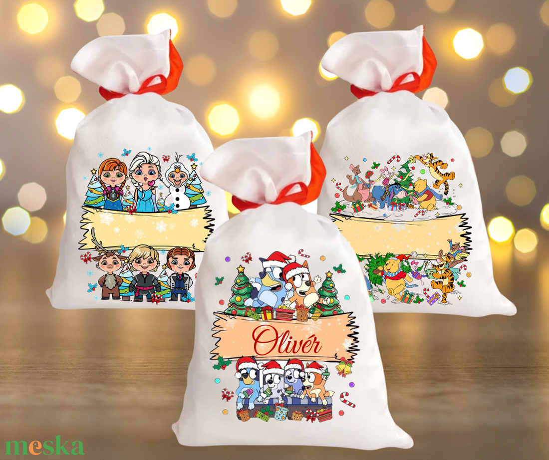 Egyedi mikulás zsákok - karácsony - mikulás - mikulás zsák - Meska.hu