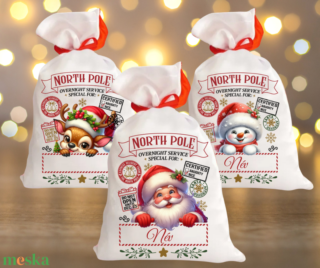 Egyedi mikulás zsákok - karácsony - mikulás - mikulás zsák - Meska.hu