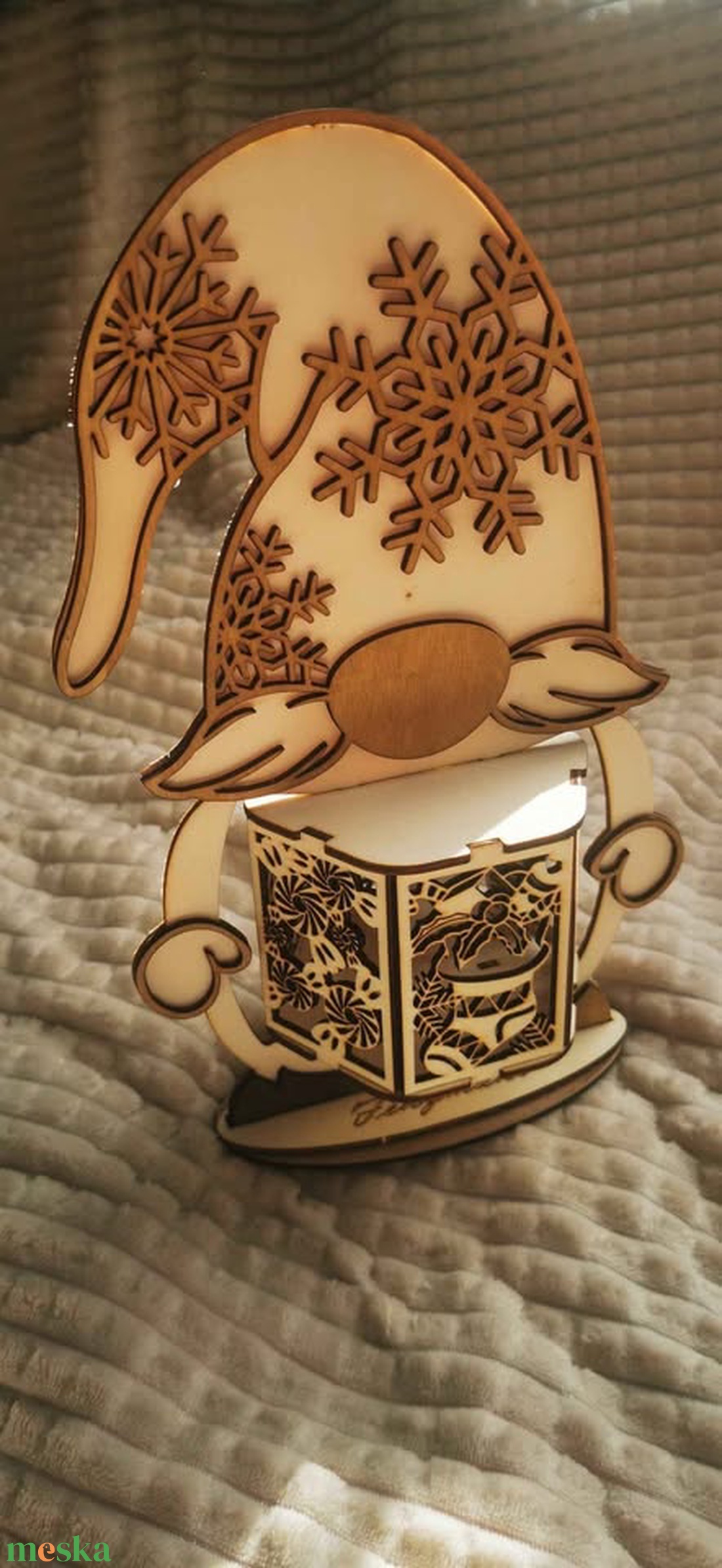 Fénymanó - lézervágott lámpás - kellékek & szerszámok - hobby fa alapanyag - egyéb fatermék - Meska.hu