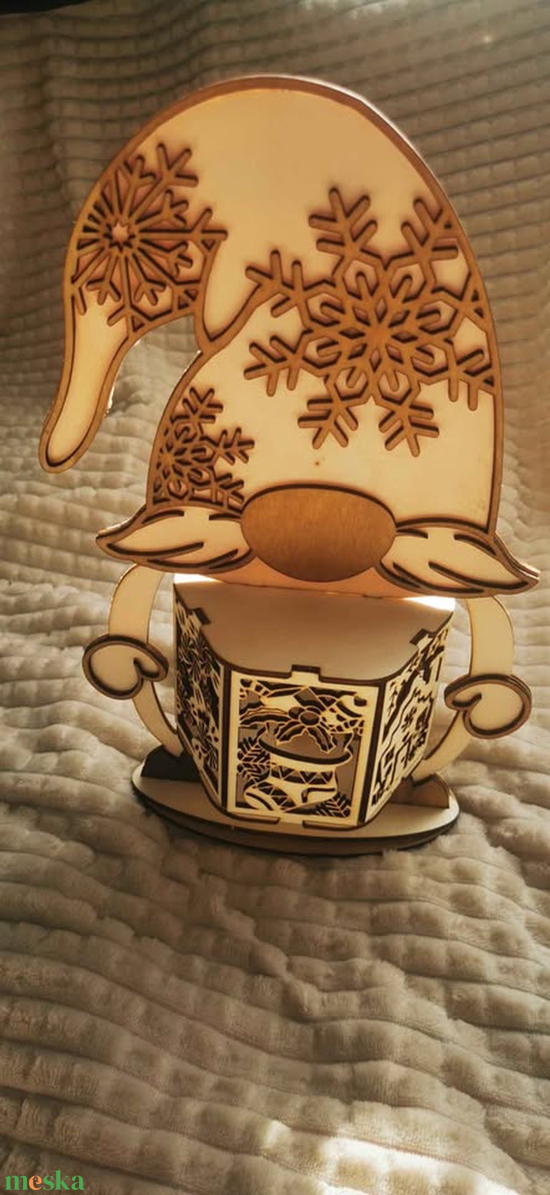 Fénymanó - lézervágott lámpás - kellékek & szerszámok - hobby fa alapanyag - egyéb fatermék - Meska.hu