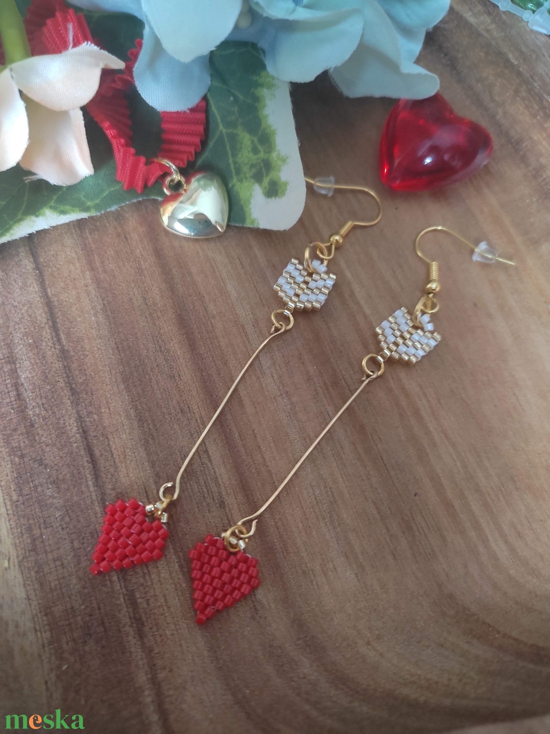 Ámor nyila fülbevaló - ékszer - fülbevaló - lógó fülbevaló - Meska.hu