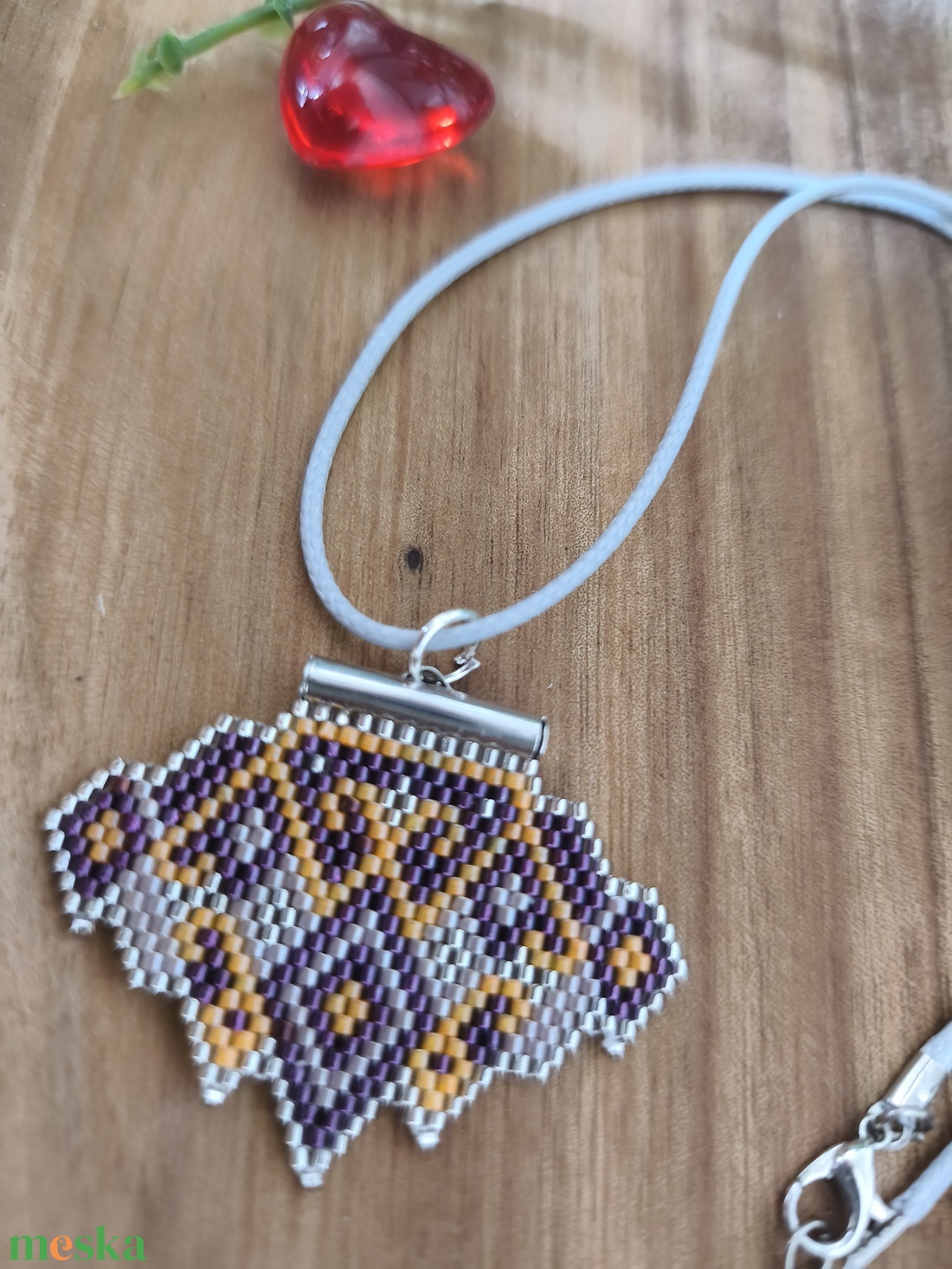 Gyöngy medálos nyaklánc - ékszer - nyaklánc - medálos nyaklánc - Meska.hu