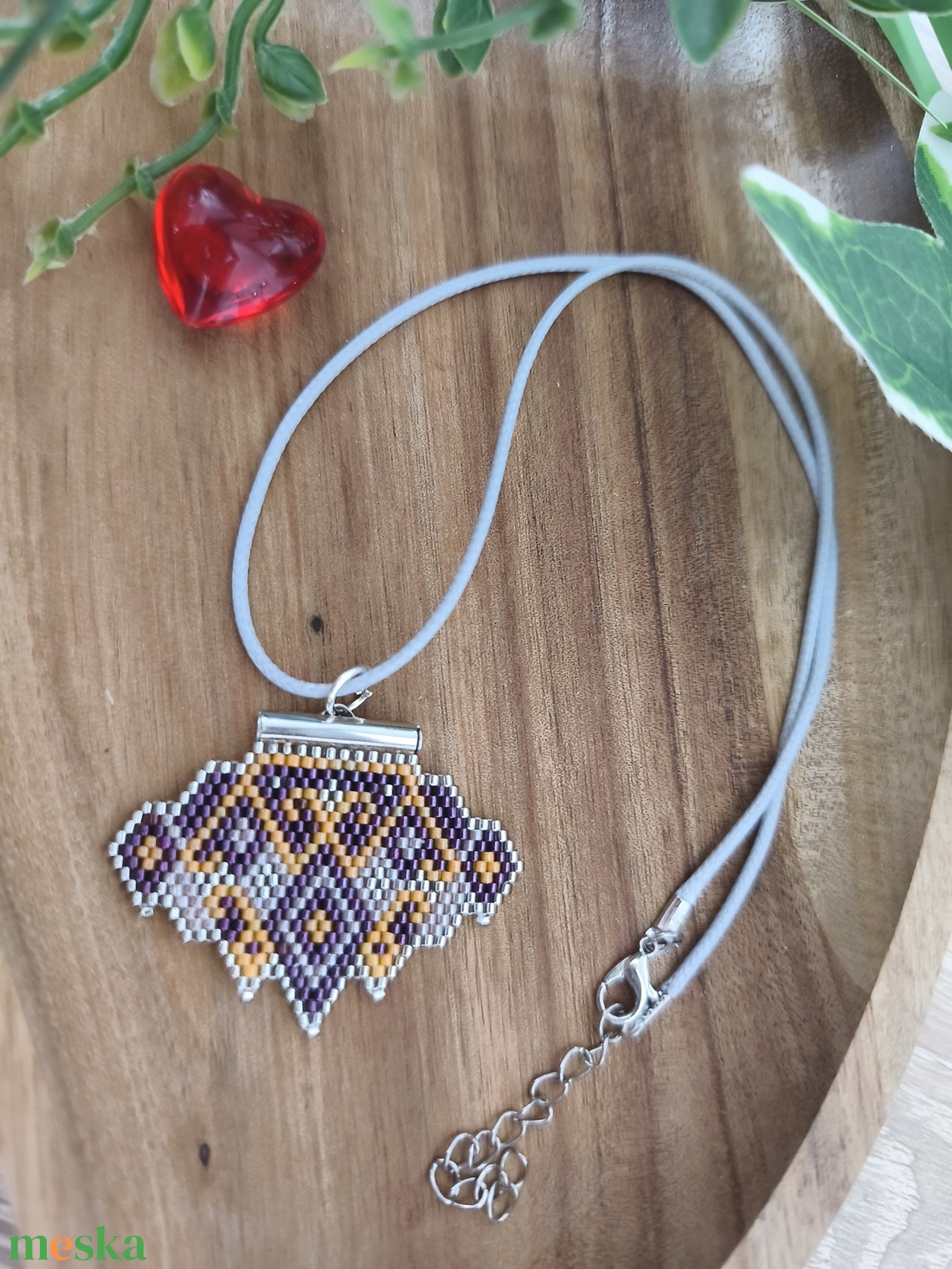 Gyöngy medálos nyaklánc - ékszer - nyaklánc - medálos nyaklánc - Meska.hu