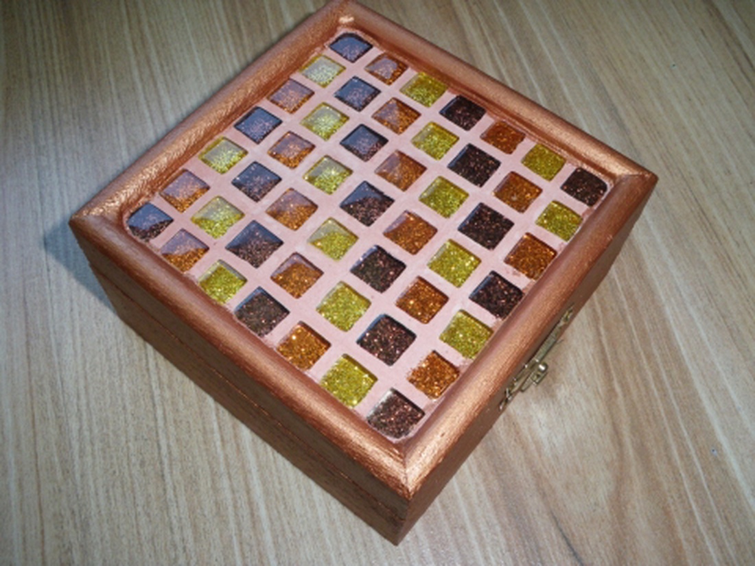 ékszerdoboz bronz-sárga -  - Meska.hu