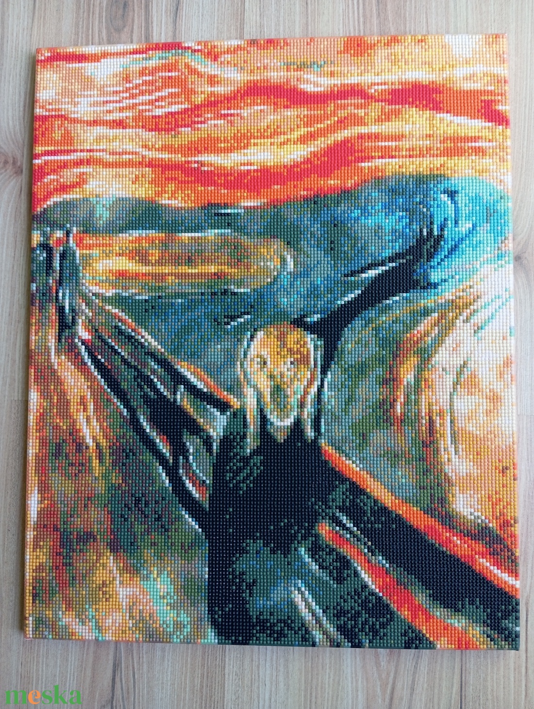 Edvard Munch: A sikoly - gémántszemes kép kerettel - otthon & életmód - dekoráció - kép & falikép - mozaik kép - Meska.hu Edvard Munch: A sikoly - gémántszemes kép kerettel - otthon & életmód - dekoráció - kép & falikép - mozaik kép - Meska.hu