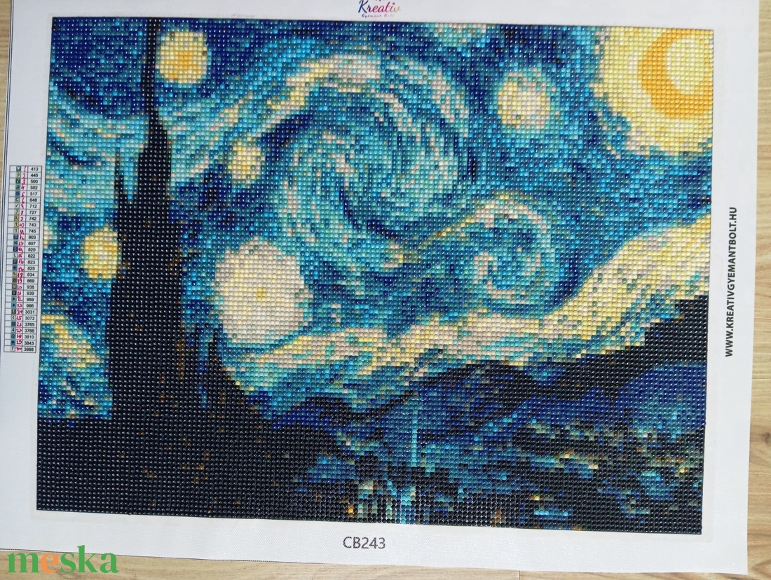 Vincent Van Gogh - Csillagos éj - gyémántszemes kép - otthon & életmód - dekoráció - kép & falikép - mozaik kép - Meska.hu Vincent Van Gogh - Csillagos éj - gyémántszemes kép - otthon & életmód - dekoráció - kép & falikép - mozaik kép - Meska.hu