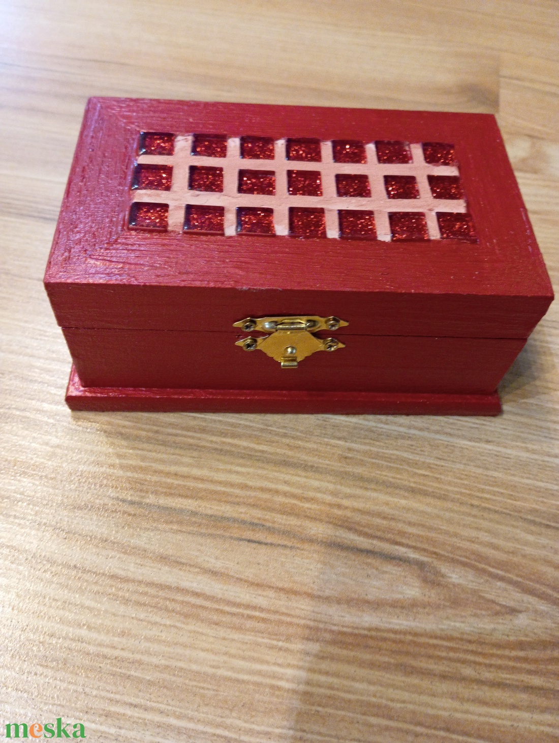 rubint ékszertartó doboz - ékszer - ékszertartó - ékszerdoboz - Meska.hu