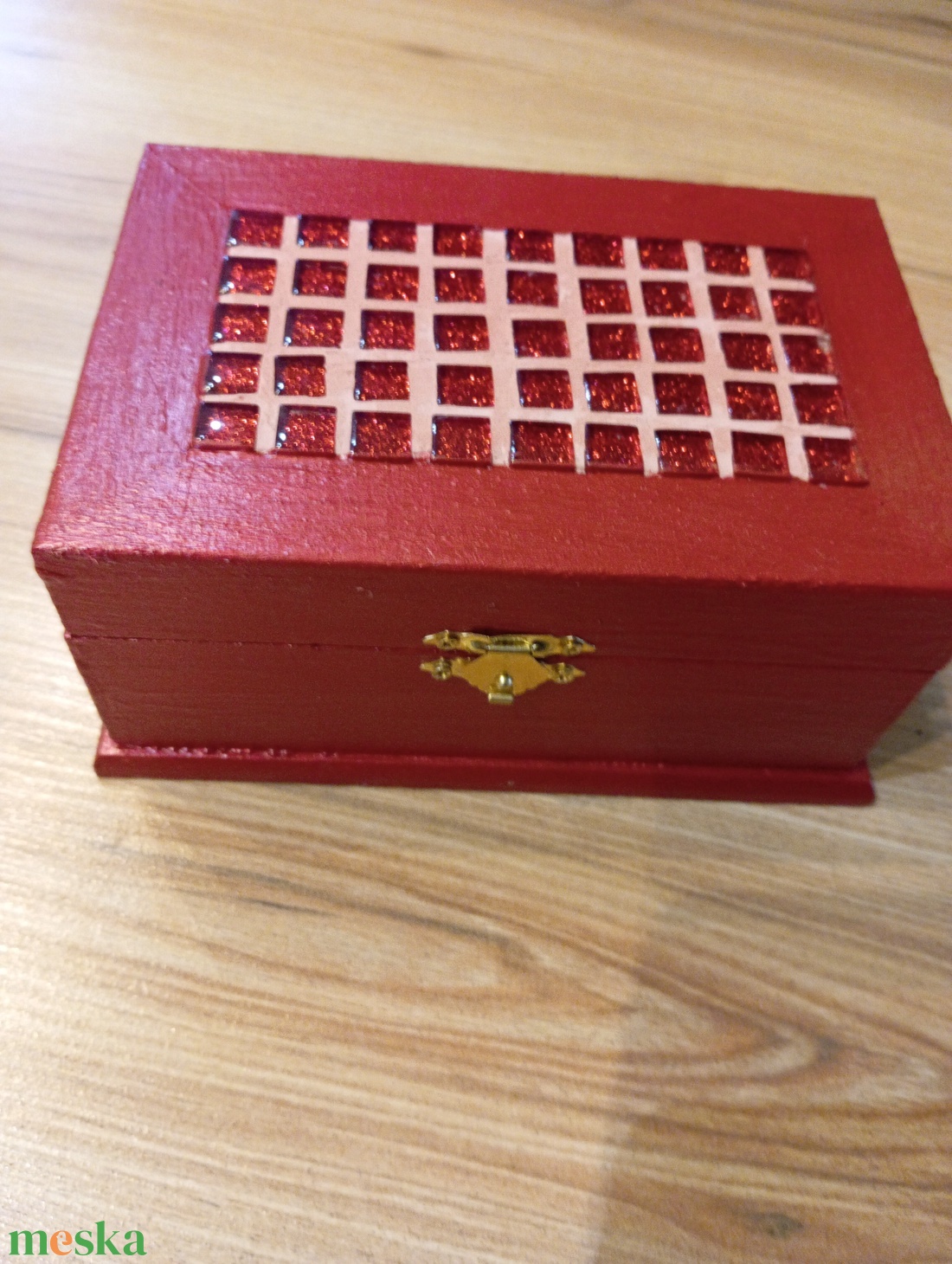 rubint ékszertartó doboz - ékszer - ékszertartó - ékszerdoboz - Meska.hu