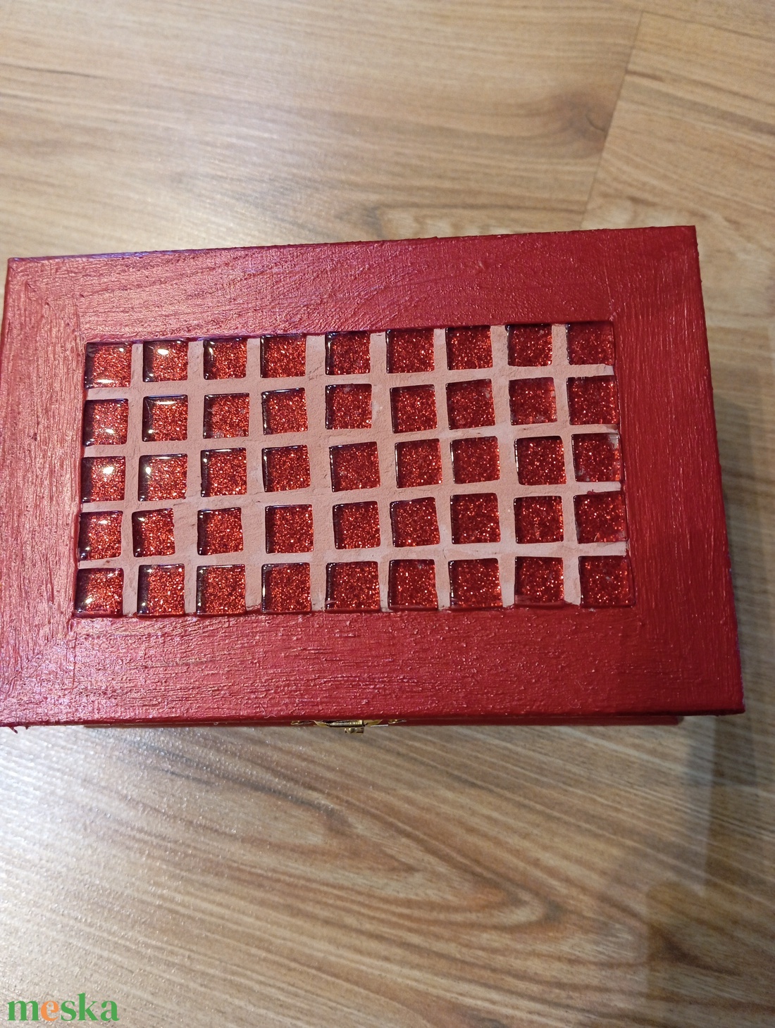 rubint ékszertartó doboz - ékszer - ékszertartó - ékszerdoboz - Meska.hu