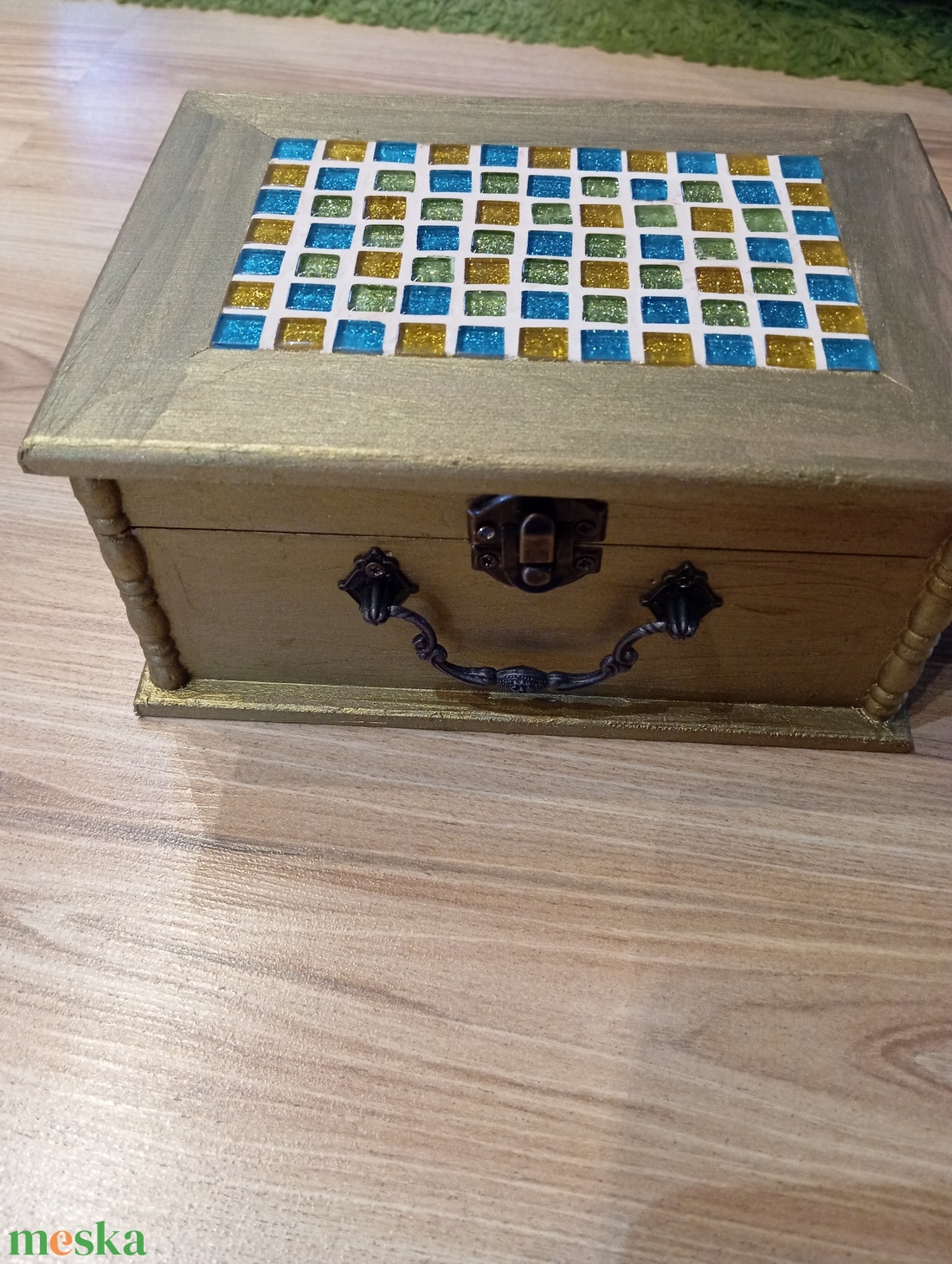 antik arany ékszertartó doboz - ékszer - ékszertartó - ékszerdoboz - Meska.hu