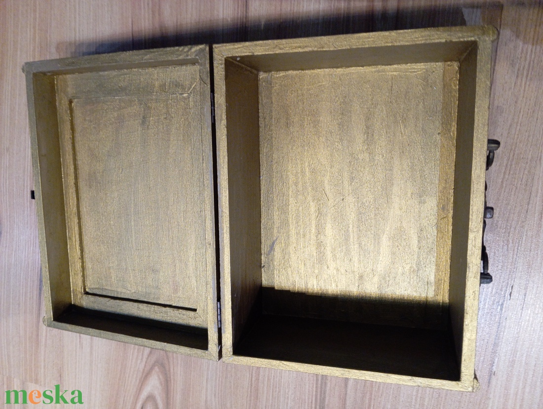 antik arany ékszertartó doboz - ékszer - ékszertartó - ékszerdoboz - Meska.hu