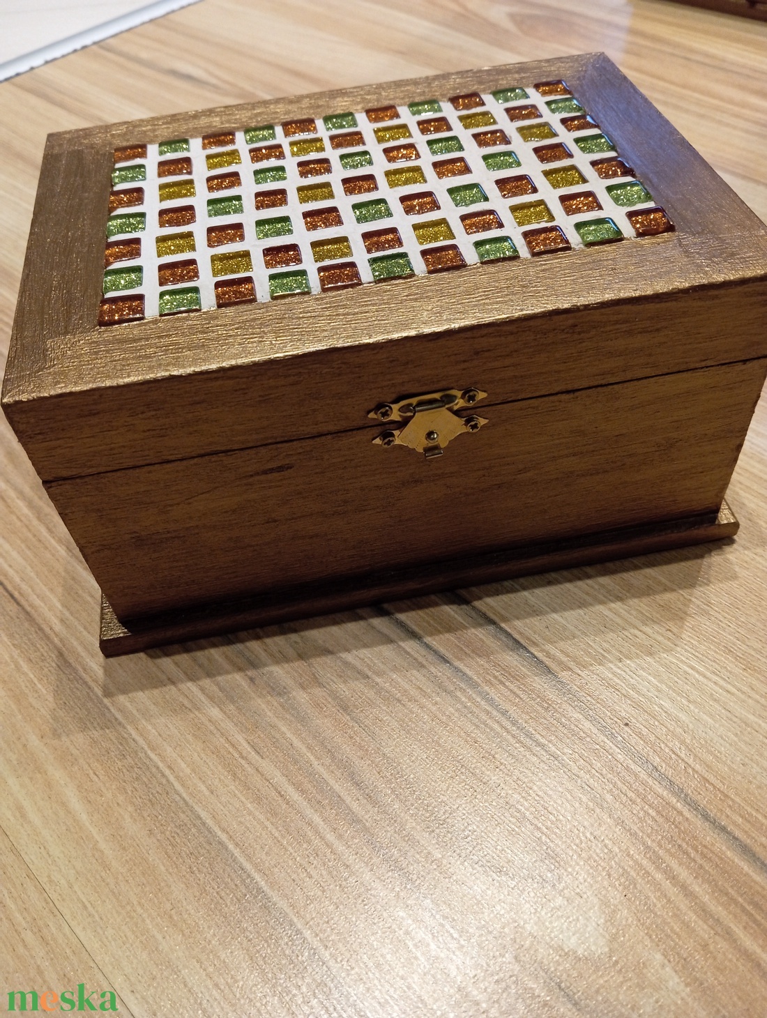 antik réz ékszertartó doboz - ékszer - ékszertartó - ékszerdoboz - Meska.hu