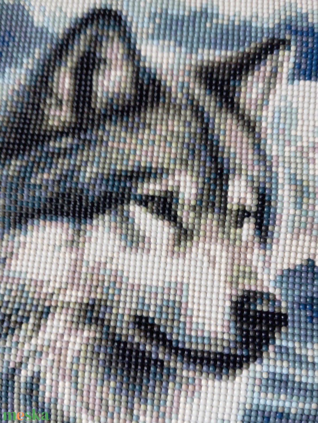 Farkas a hegyekben - gyémántszemes kép - otthon & életmód - dekoráció - kép & falikép - mozaik kép - Meska.hu