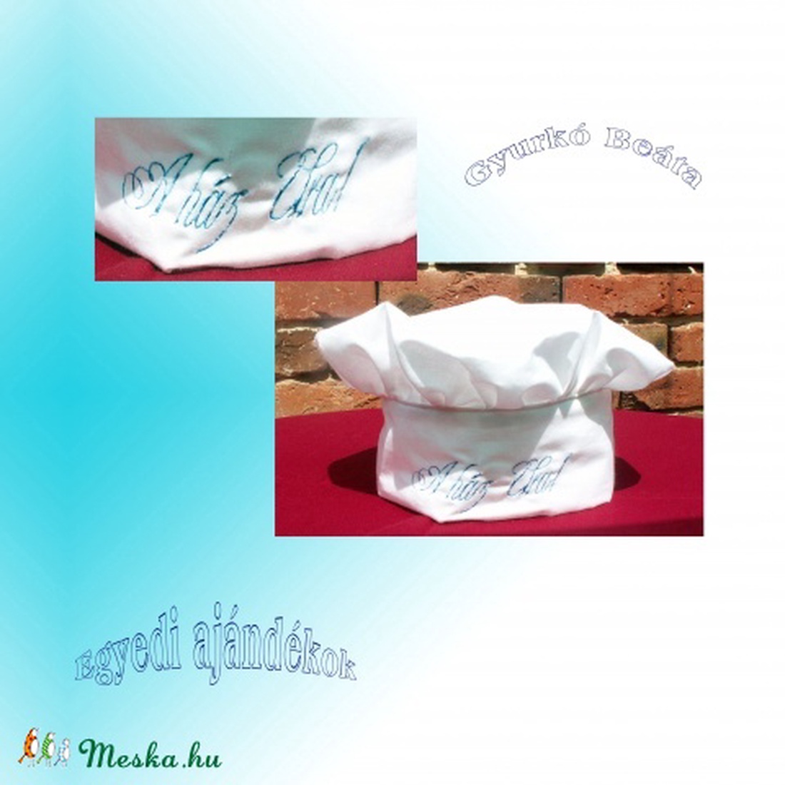 Szakácssapka személyre szabva - RENDELHETŐ -  - Meska.hu