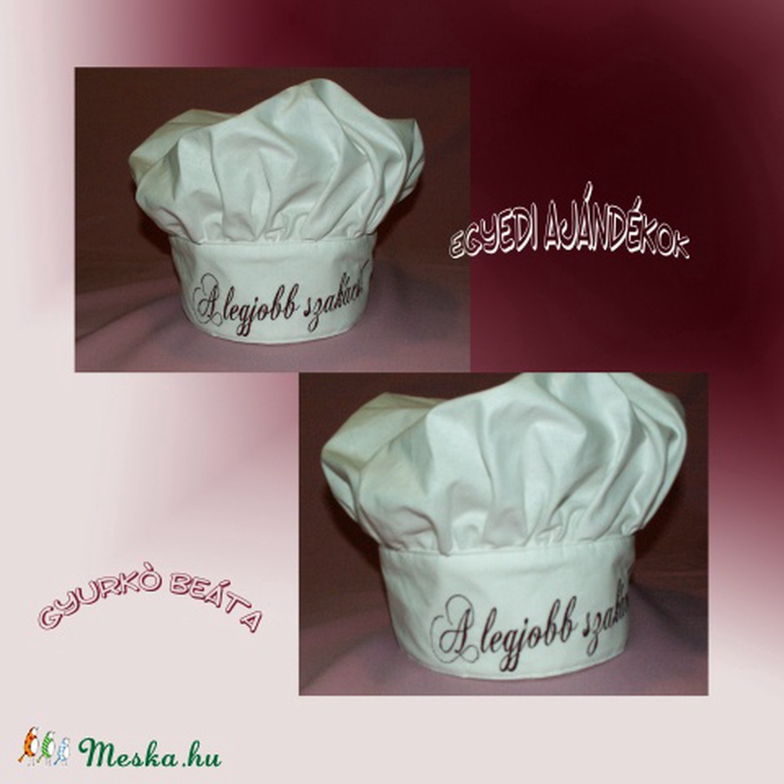 Szakácssapka személyre szabva - dooriiii  megrendelésére -  - Meska.hu