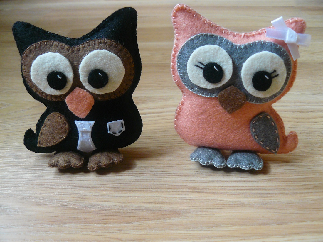Filc bagoly pár -  - Meska.hu