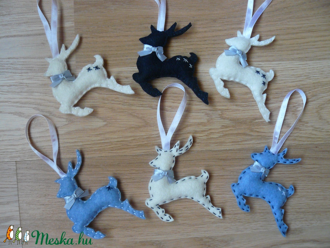 Szarvasok karácsonyfadísz (6db) -  - Meska.hu