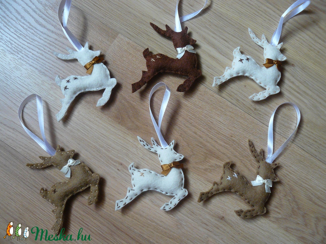 Szarvasok karácsonyfadísz (6db) -  - Meska.hu