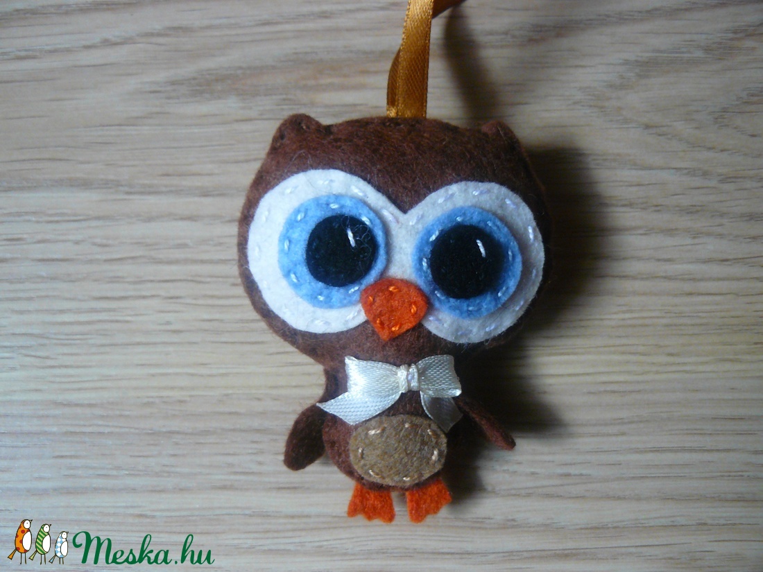 Filc bagoly karácsonyfadísz  -  - Meska.hu