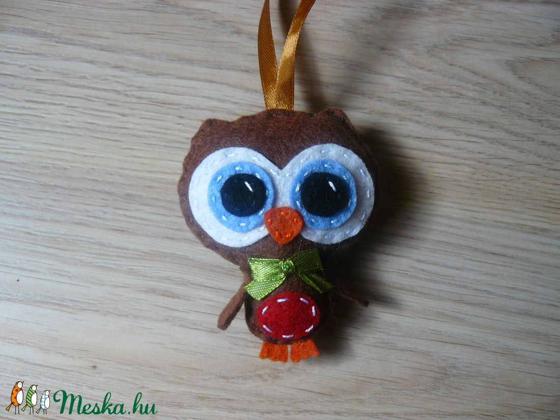 Filc bagoly karácsonyfadísz  -  - Meska.hu