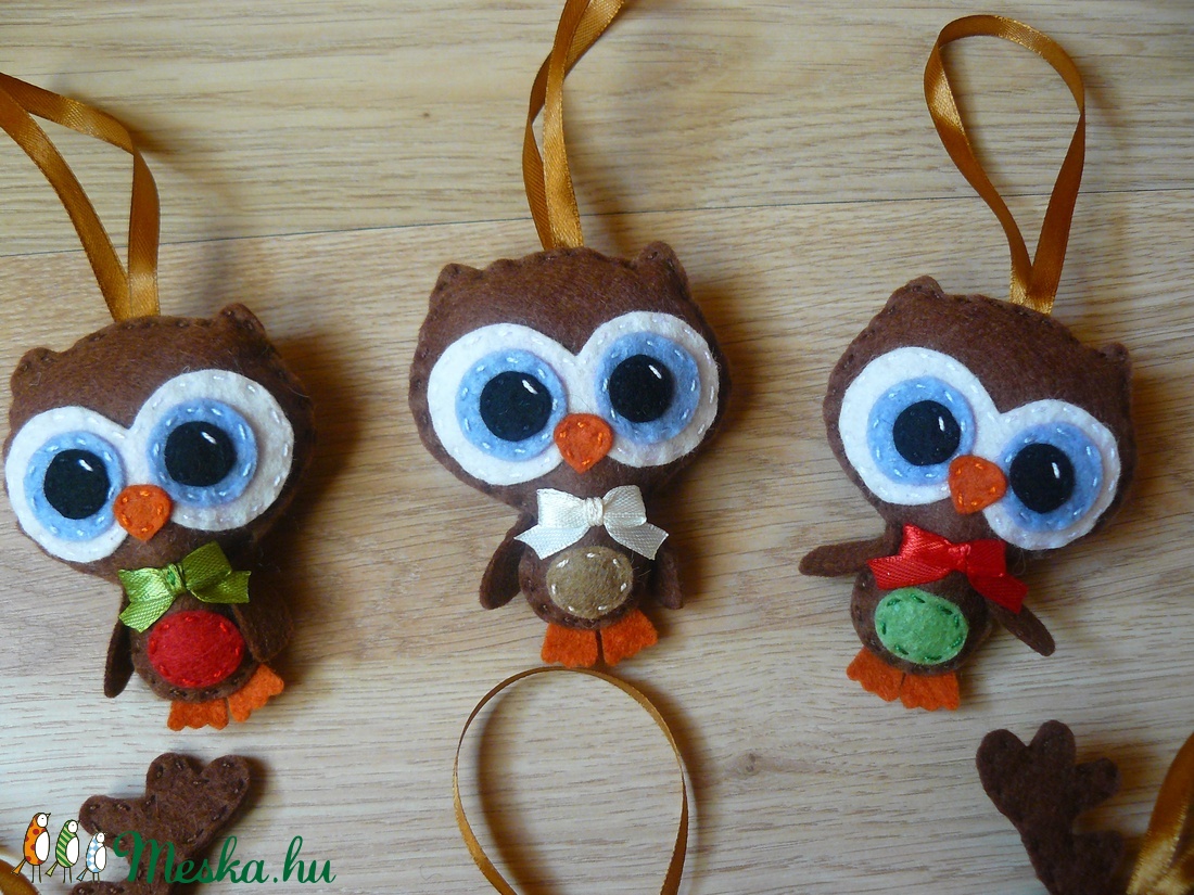 Karácsonyfadíszek (rénszarvas, bagoly) -  - Meska.hu