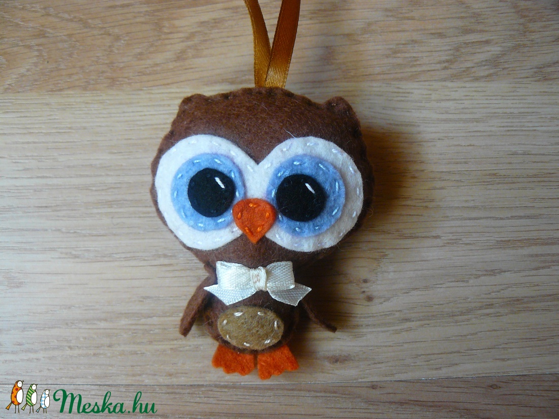Filc bagoly karácsonyfadísz  -  - Meska.hu