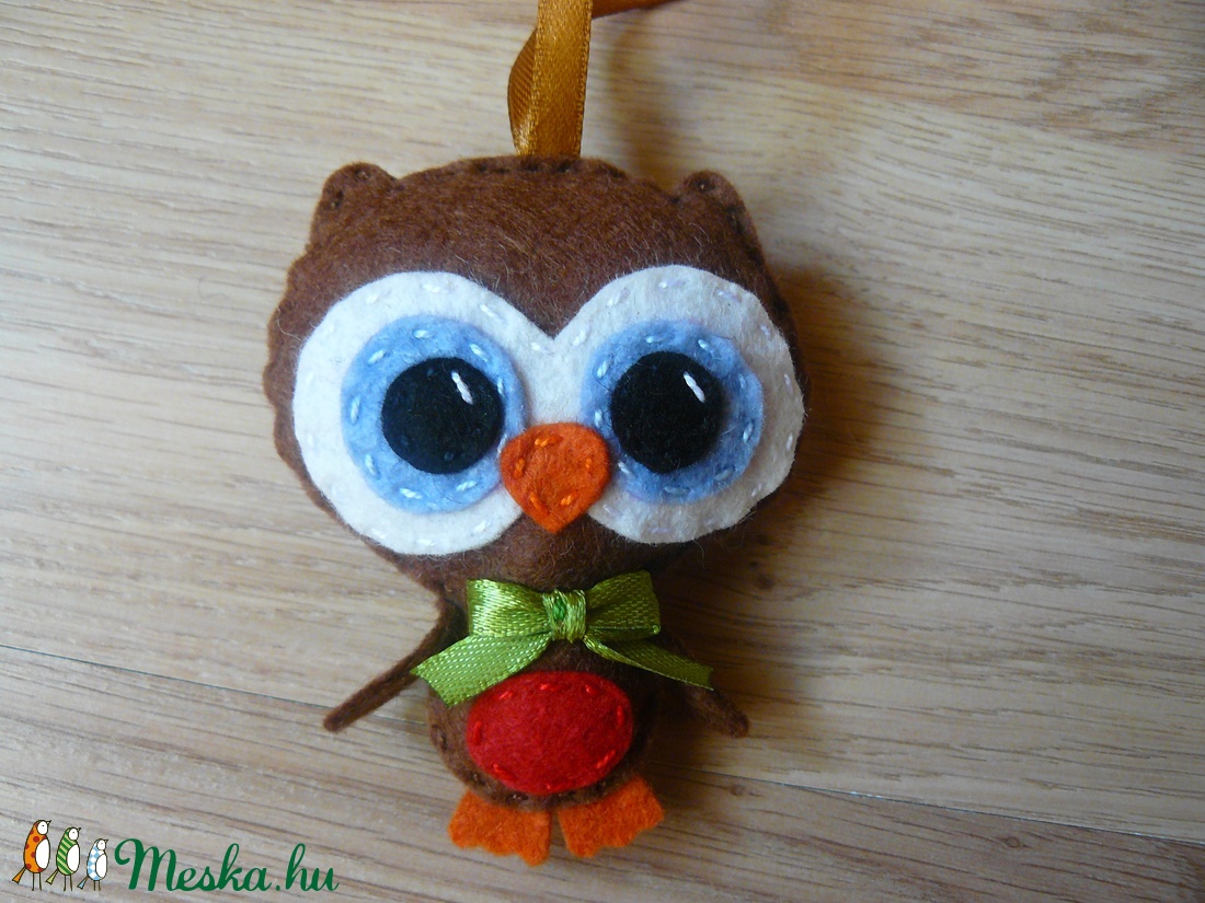 Filc bagoly karácsonyfadísz  -  - Meska.hu